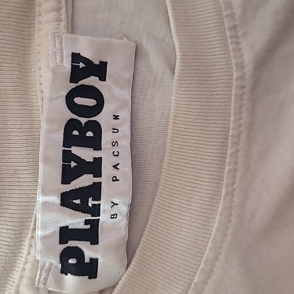 Playboy By Pacsun PB Surf Club Neon 80s Style Front Back Tee Tshirt Mens Size M - Picture 9 of 10